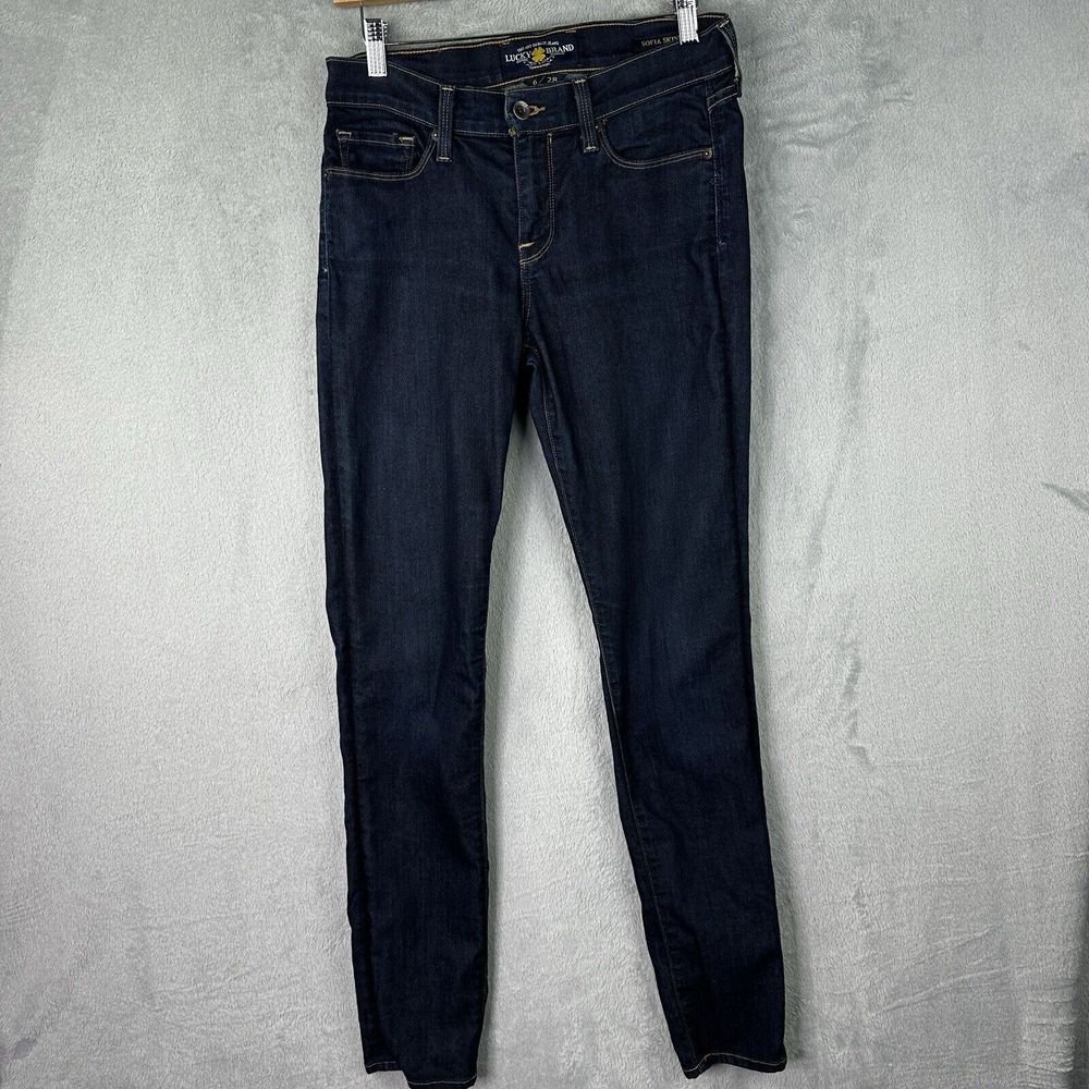 lucky brand sofia skinny‎ jeans 6/28 Blue Stretch Denim 30x32.5